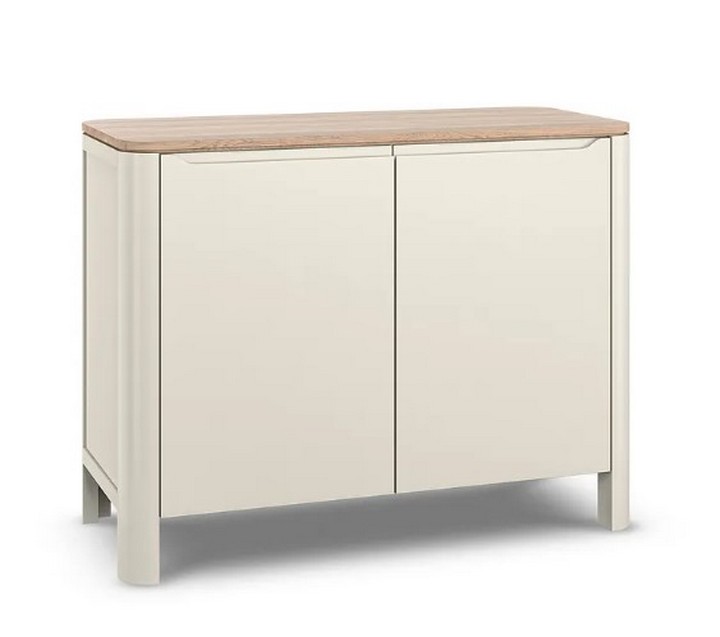 Lot 74  
            Marchington SR10 - Delivery or Collection 

                
OAK FURNITURELAND OTTO SMOKED OAK AND CASHMERE PAINTED SMALL SIDEBOARD - ORIGINAL...