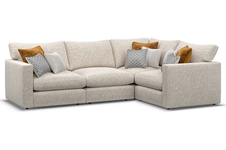 Lot 79  
            Marchington SR10 - Delivery or Collection 

                
OAK FURNITURELAND MALVERN 4 SEATER MODULAR CORNER SOFA IN BEIGE FABRIC - ORIGINAL...