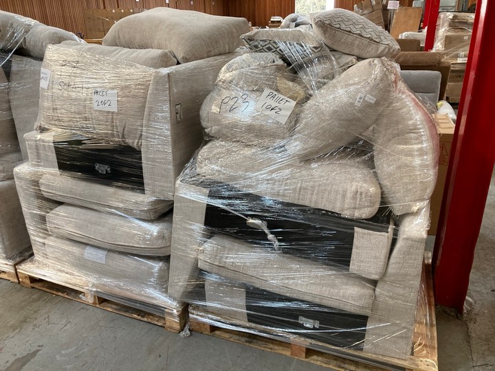 Lot 85  
            Marchington SR10 - Delivery or Collection 

                
OAK FURNITURELAND MALVERN LARGE 5 SEATER MODULAR CORNER SOFA IN BEIGE FABRIC - OR...