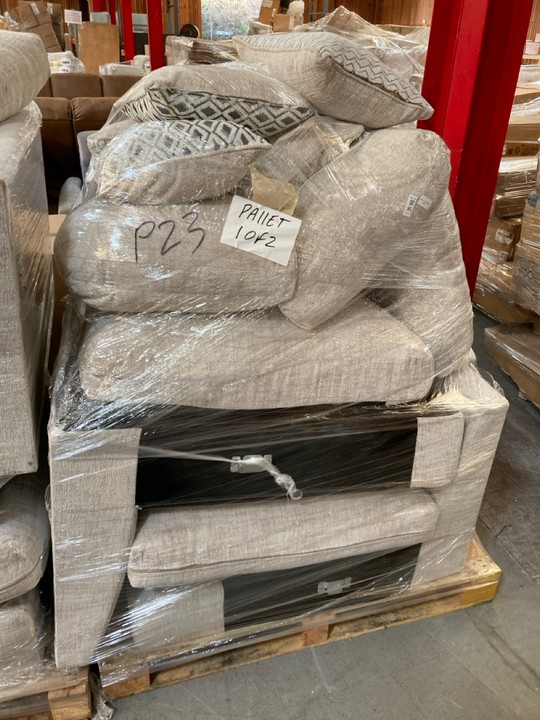 Lot 85  
            Marchington SR10 - Delivery or Collection 

                
OAK FURNITURELAND MALVERN LARGE 5 SEATER MODULAR CORNER SOFA IN BEIGE FABRIC - OR...