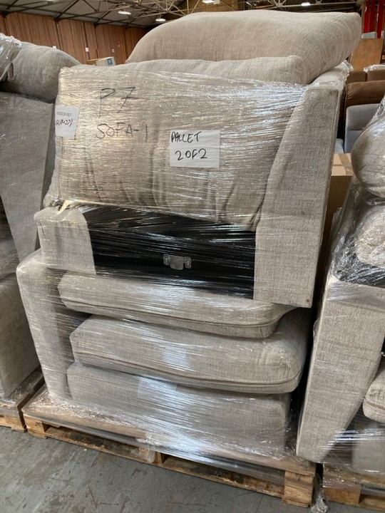 Lot 85  
            Marchington SR10 - Delivery or Collection 

                
OAK FURNITURELAND MALVERN LARGE 5 SEATER MODULAR CORNER SOFA IN BEIGE FABRIC - OR...