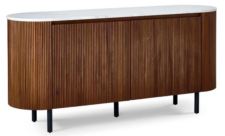 Lot 89  
            Marchington SR10 - Delivery or Collection 

                
OAK FURNITURELAND ELBA MARBLE AND ACACIA LARGE SIDEBOARD - ORIGINAL RRP £749.99: ...