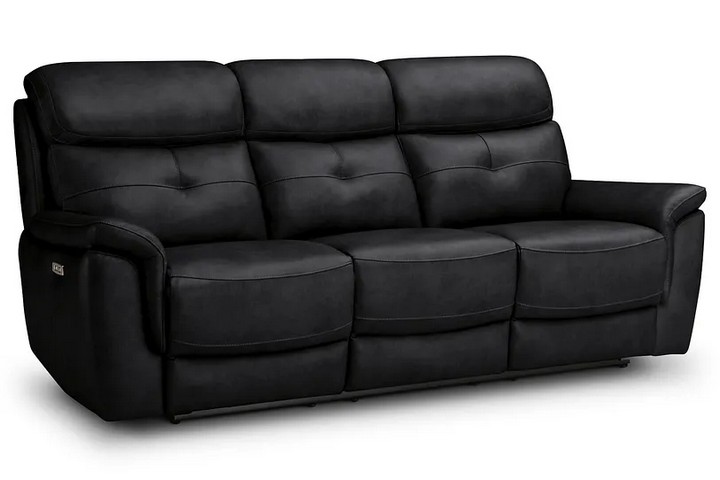 Lot 96  
            Marchington SR10 - Delivery or Collection 

                
OAK FURNITURELAND IVER 3 SEATER ELECTRIC RECLINER SOFA IN ODYSSEY BLACK LEATHER -...