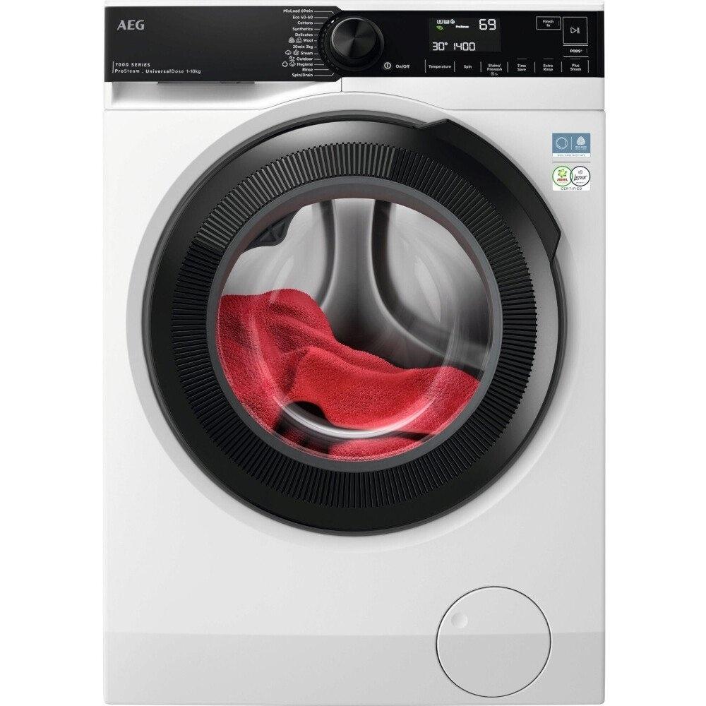 Lot 104  
            Chesterfield SR35- Collection or Optional Delivery Available 

                
AEG WASHING MACHINE IN WHITE - MOD NO -LFSR74144UD - £649 (LOCATION: SR35)