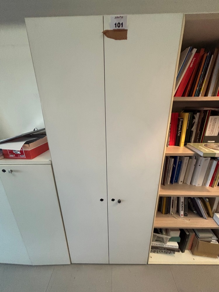 Lot 101  
            Offsite, Nottingham - Collection Only 

                
White Tall 2 Door Cabinet