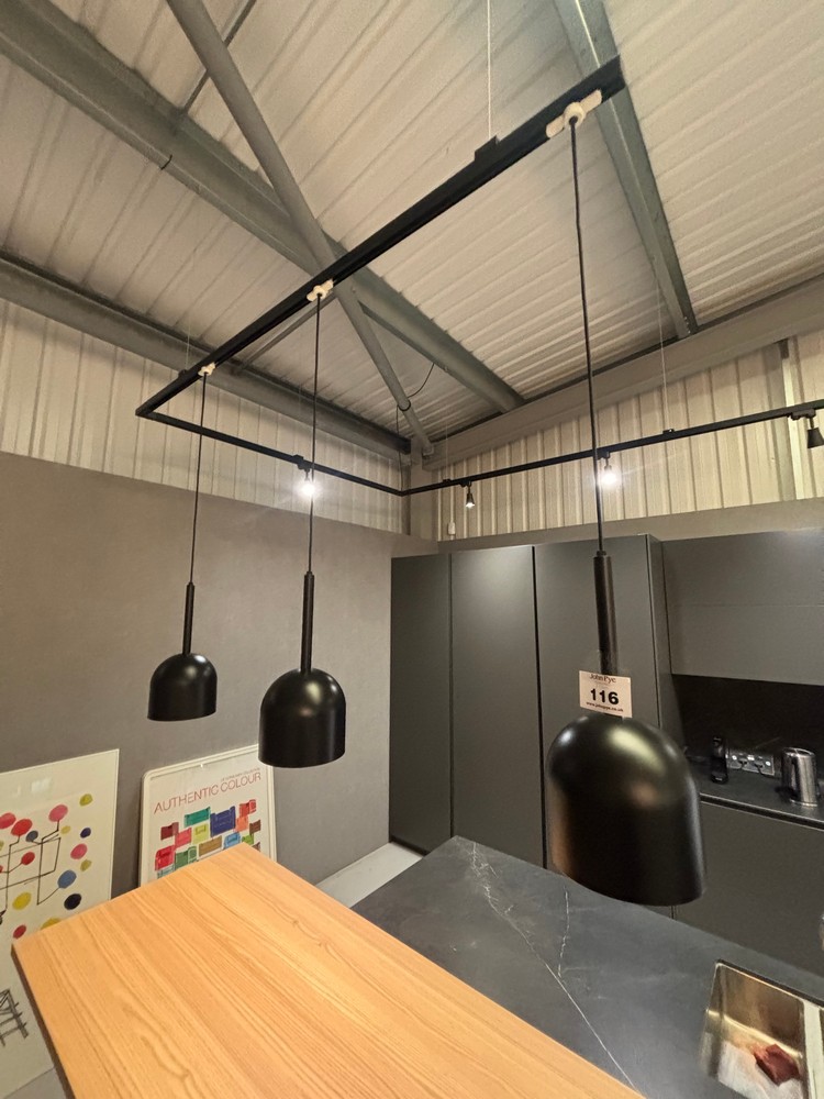 Lot 116  
            Offsite, Nottingham - Collection Only 

                
3 x Black Pendant Lights