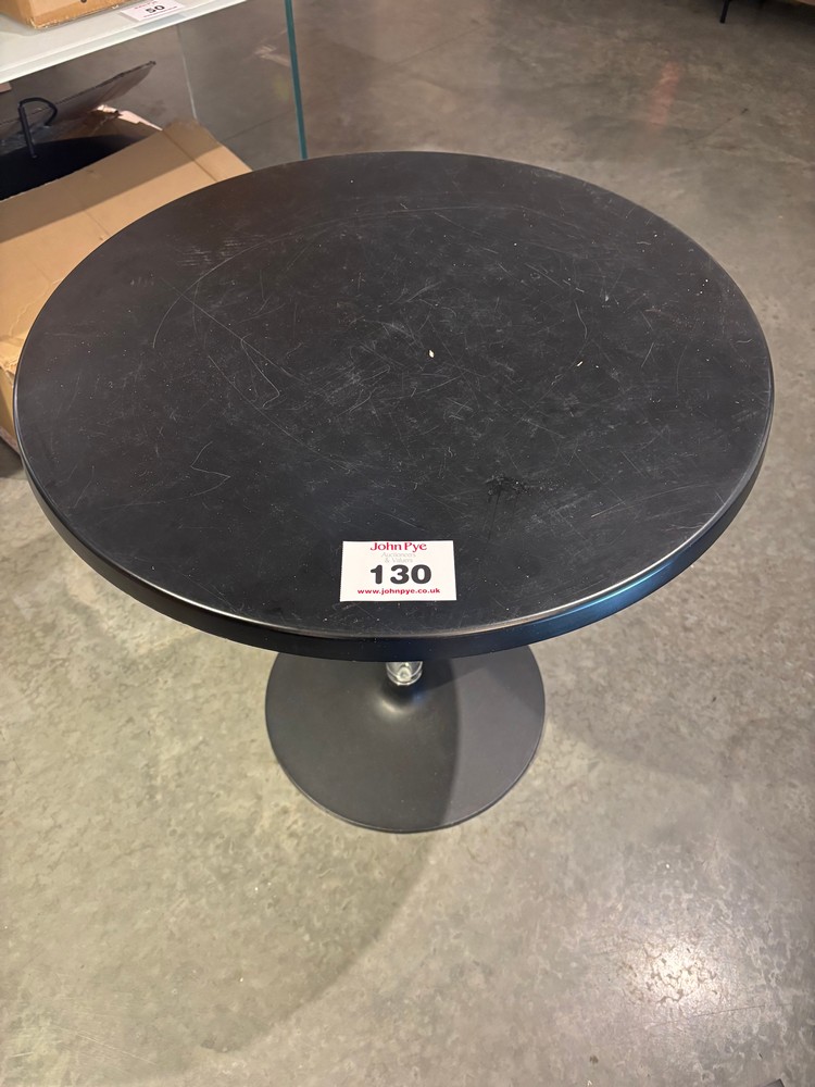 Lot 130  
            Offsite, Nottingham - Collection Only 

                
Circular Black Table