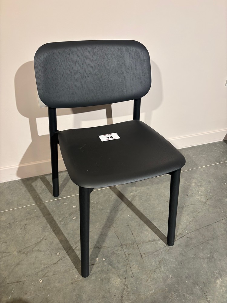 Lot 14  
            Offsite, Nottingham - Collection Only 

                
Hay Soft Edge 60 Black Stained Oak Dining Chair Original RRP £251.30