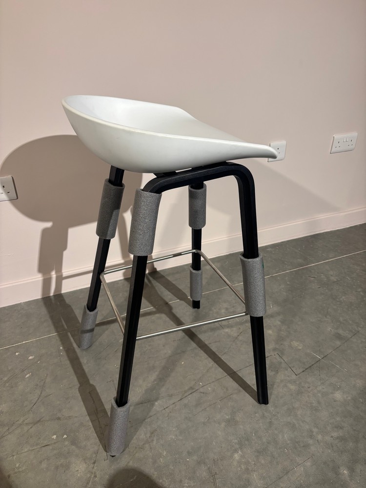 Lot 21  
            Offsite, Nottingham - Collection Only 

                
HAY AAS Stool, White Seat with Black Oak Frame, Seat Height 75cm