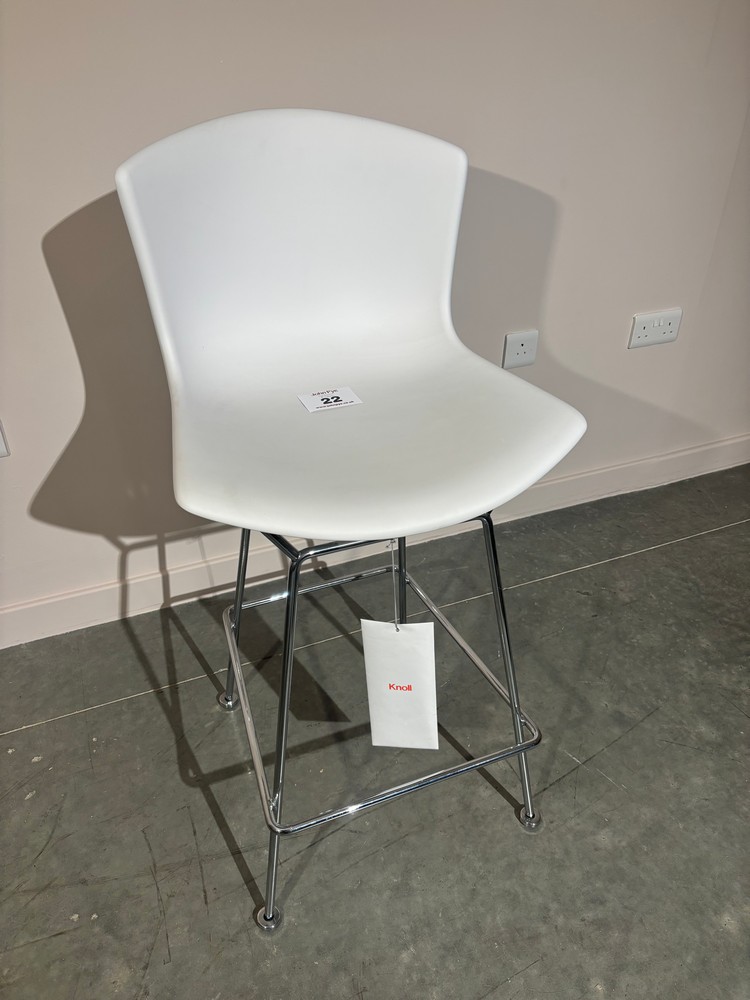Lot 22  
            Offsite, Nottingham - Collection Only 

                
Knoll Bertoia Molded Shell Bar Stool with Polished Chrome Base