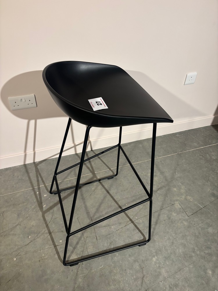 Lot 27  
            Offsite, Nottingham - Collection Only 

                
HAY AAS Black Stool with Black Steel Frame, Seat Height 75cm