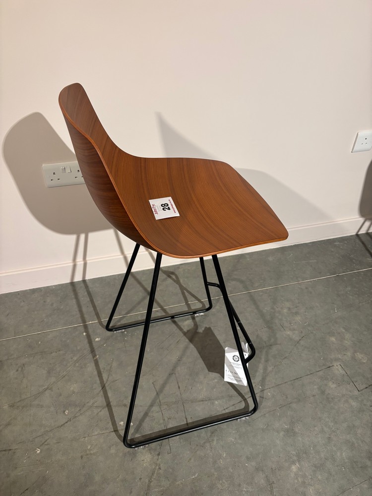 Lot 28  
            Offsite, Nottingham - Collection Only 

                
LA PALMA Walnut Stool with Black Frame, Seat Height 65 cm