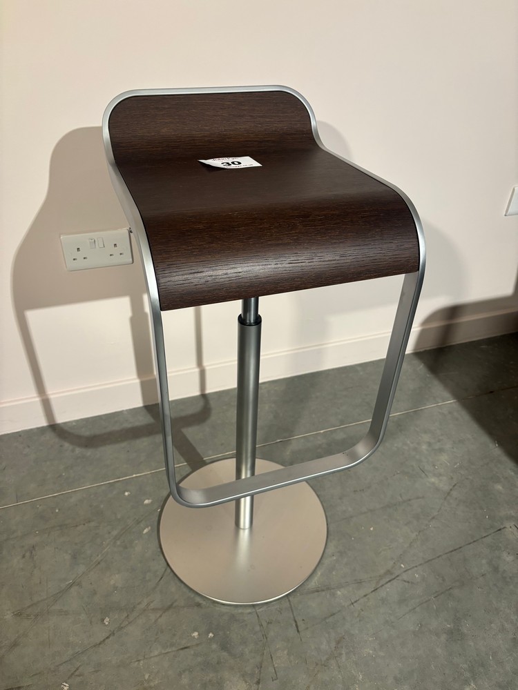 Lot 30  
            Offsite, Nottingham - Collection Only 

                
Lapalma Lem Adjustable Stool in Oak Stained Dark Walnut