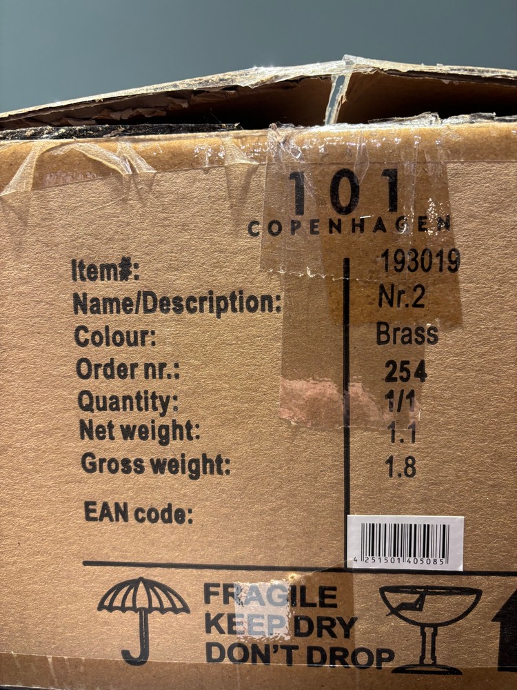 Lot 48  
            Offsite, Nottingham - Collection Only 

                
101 COPENHAGEN No. 2 Pendant Light, New Boxed, Brass Finish with Opal Glass, Orig...