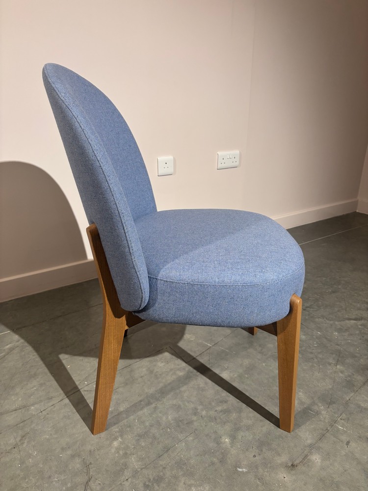 Lot 4  
            Offsite, Nottingham - Collection Only 

                
Blue Upholstered Chair, In Fire Compliant Fabrics with BS Label