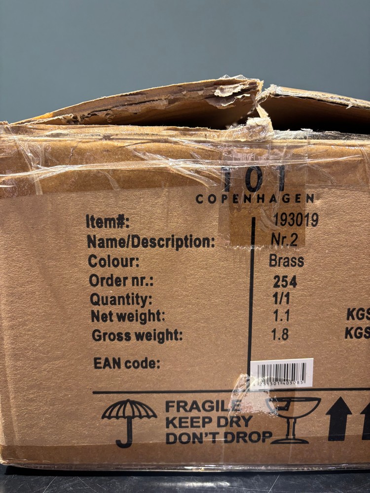 Lot 50  
            Offsite, Nottingham - Collection Only 

                
101 COPENHAGEN No. 2 Pendant Light, New Boxed, Brass Finish with Opal Glass, Orig...