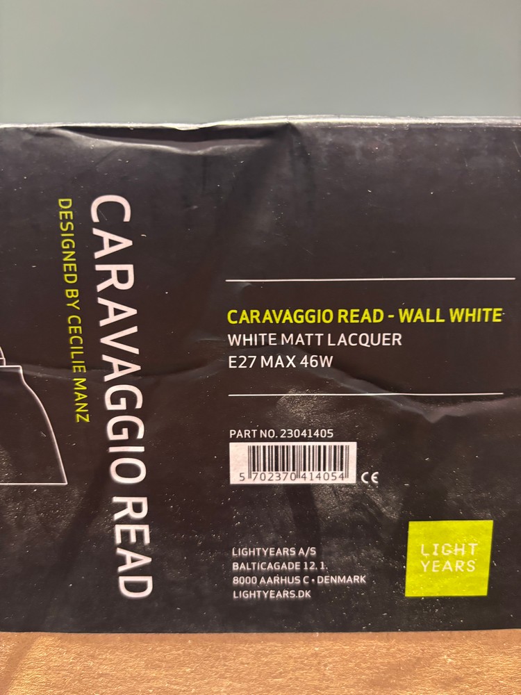Lot 66  
            Offsite, Nottingham - Collection Only 

                
LIGHT YEARS / FRITZ HANSEN Caravaggio Wall Light White Finish, New Boxed