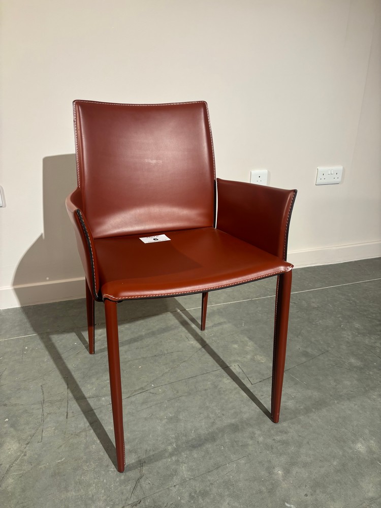 Lot 6  
            Offsite, Nottingham - Collection Only 

                
Bontempi Casa Linda Dining Chair in Russian with Off White Stitching Original RRP...