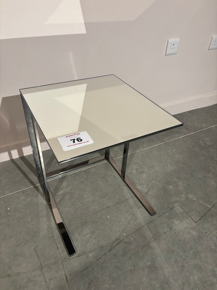 Lot 76  
            Offsite, Nottingham - Collection Only 

                
B&B ITAKLIA / MAXALTO  Elios Side Table Mirrored Top with Polished Chrome Frame R...