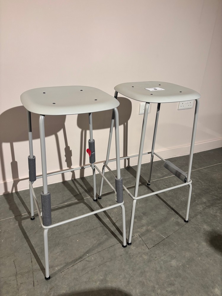 Lot 8  
            Offsite, Nottingham - Collection Only 

                
2 x HAY Soft Edge Barstools, Seat height 75cm, Grey finish, Original Combined RRP...