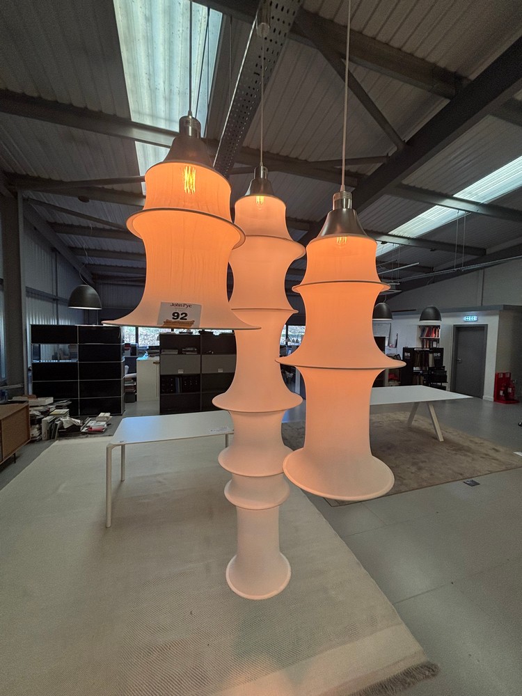 Lot 92  
            Offsite, Nottingham - Collection Only 

                
Artemide Falkland Trio of Pendant Lights