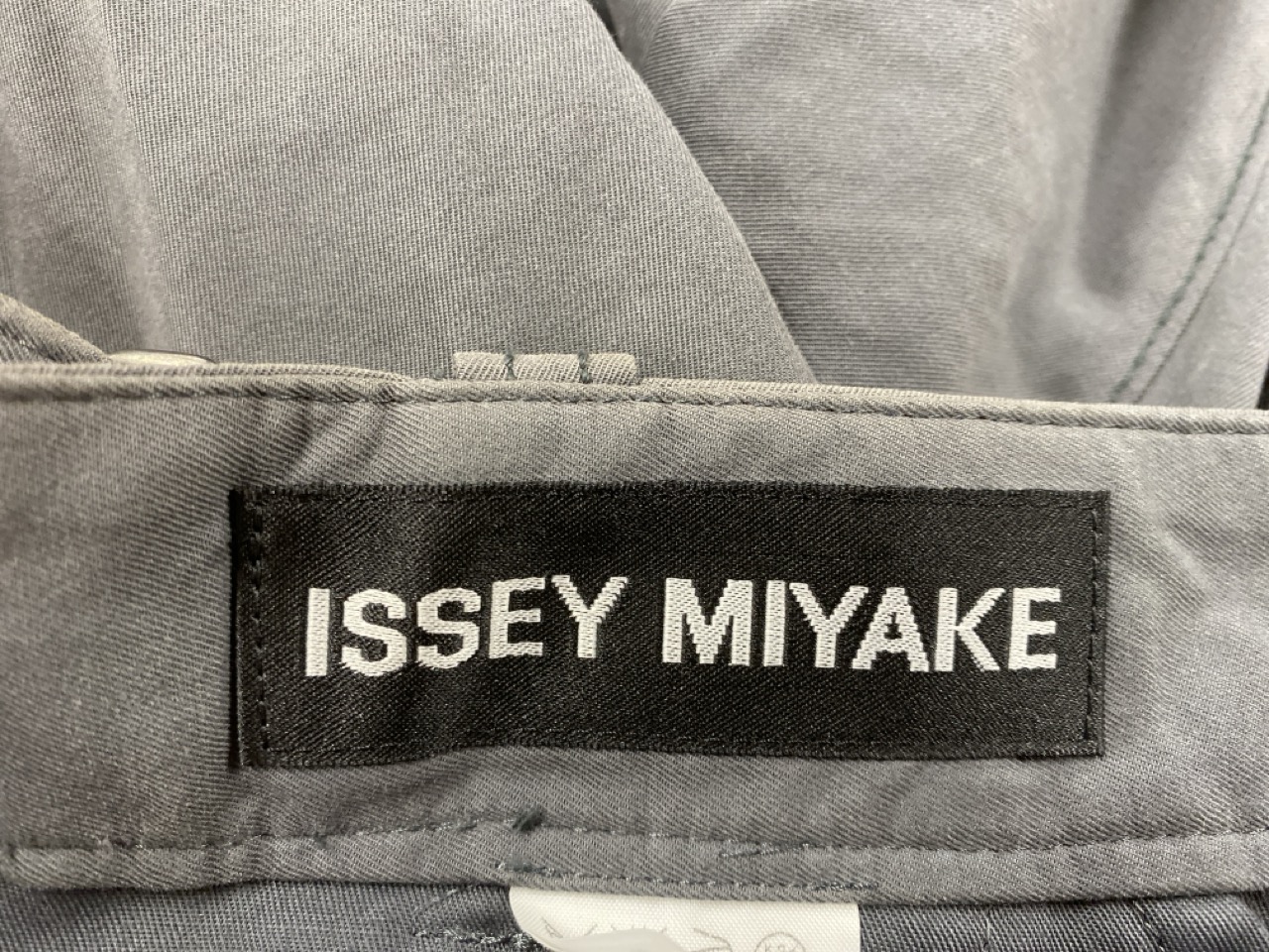 Lot 103  
            Edinburgh SR20 - Delivery Only 

                
ISSEY MIYAKE STRAIGHT LEG PANTS IN GREY NYLON NO SIZE : LOCATION - RAIL 3