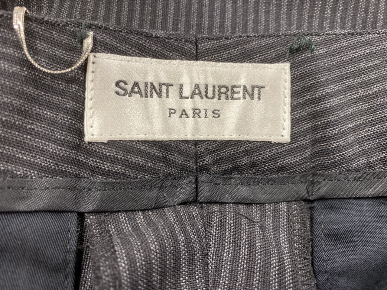 Lot 104  
            Edinburgh SR20 - Delivery Only 

                
SAINT LAURENT STRIPED DRESS PANTS IN BLACK WOOL NO SIZE: LOCATION - RAIL 3