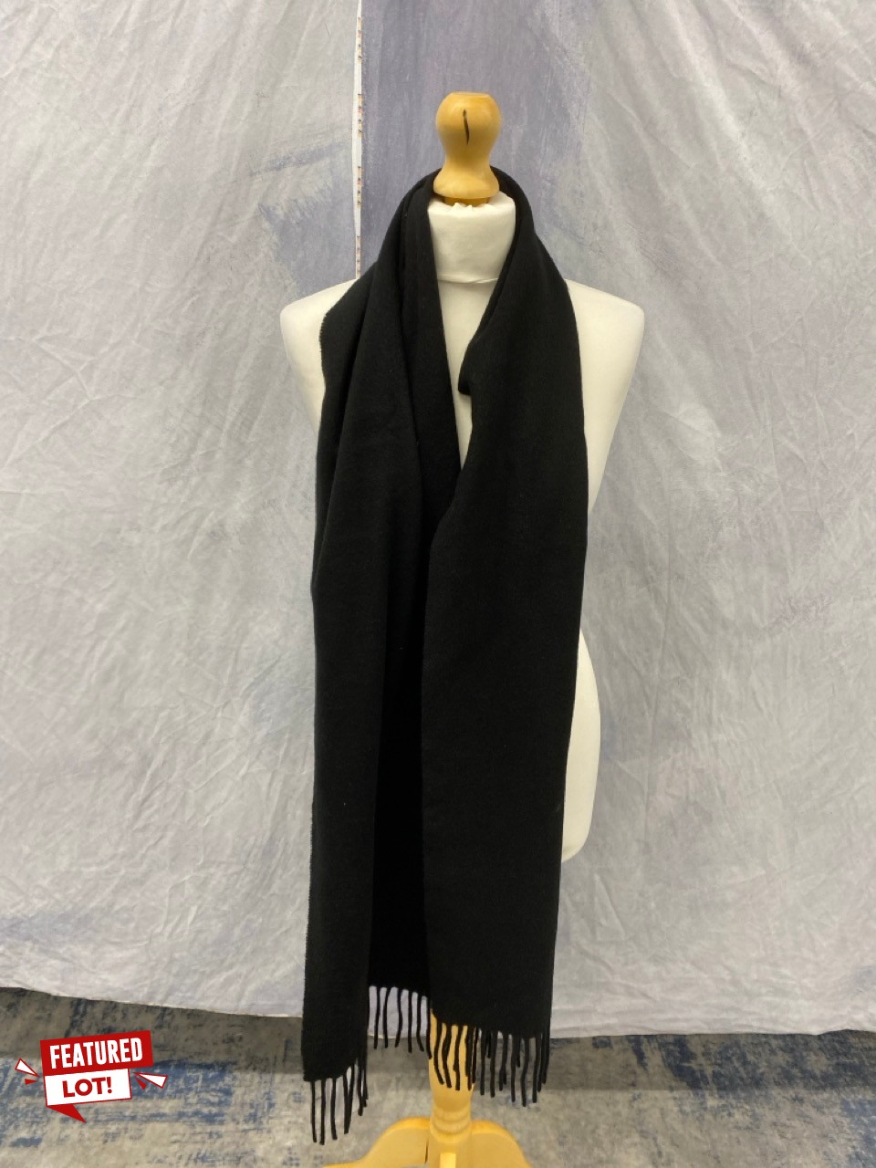 Lot 122  
            Edinburgh SR20 - Delivery Only 

                
SANDRO PARIS FRINGED SCARF IN BLACK WOOL: LOCATION - RAIL 2