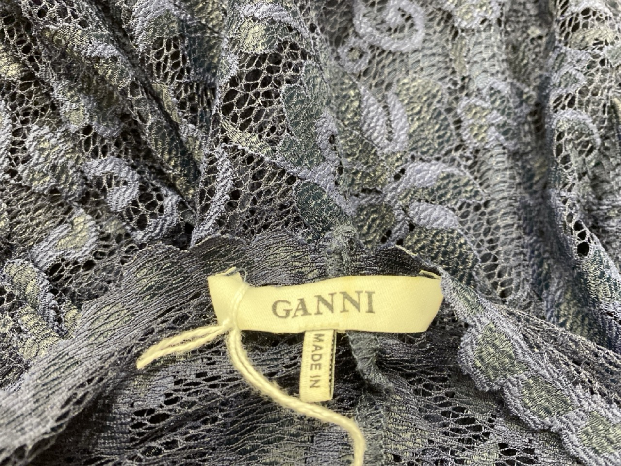 Lot 169  
            Edinburgh SR20 - Delivery Only 

                
GANNI SHORT SLEEVED MINI DRESS IN NAVY BLUE POLYAMIDE LACE NO SIZE: LOCATION - RA...