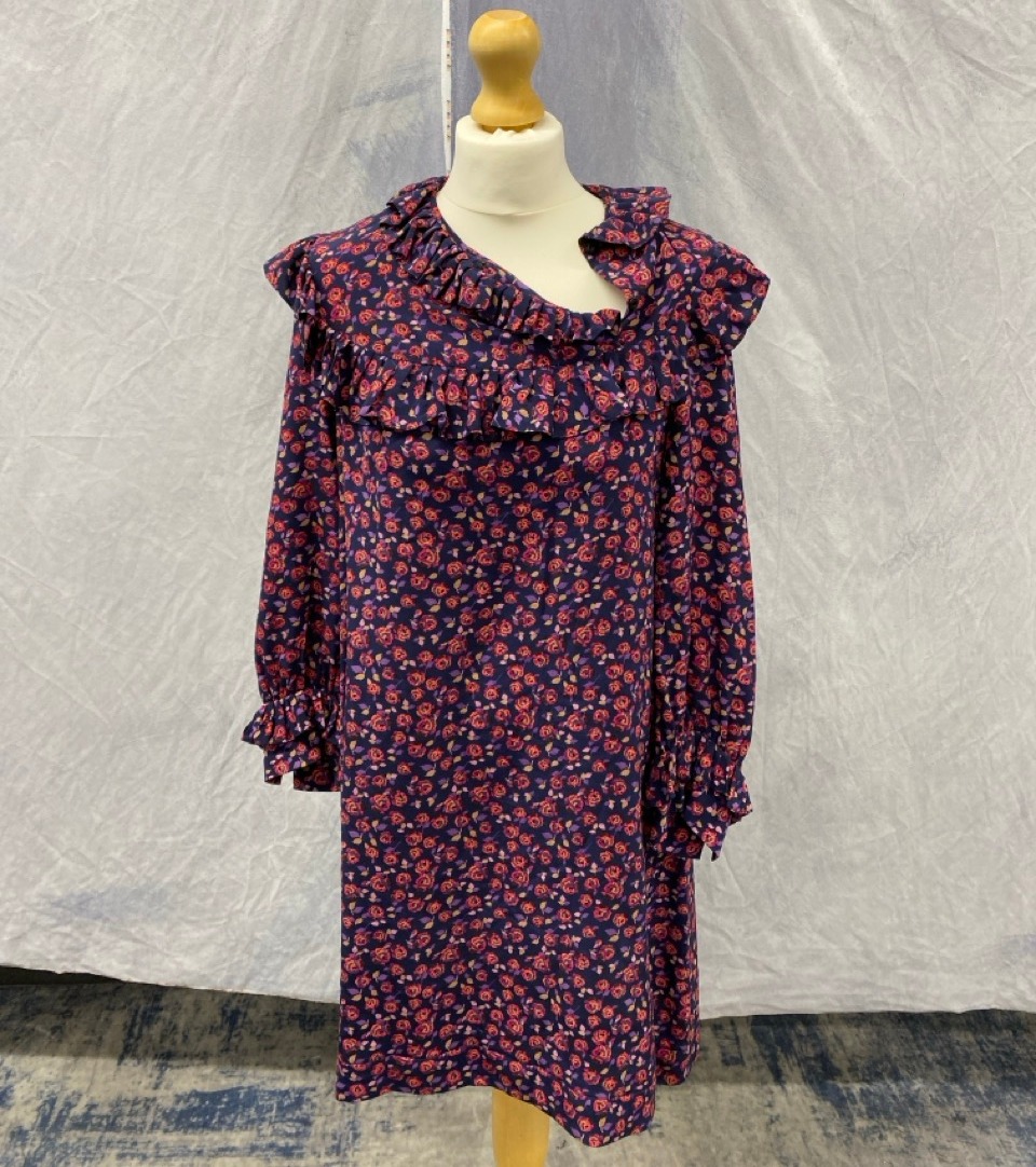 Lot 171  
            Edinburgh SR20 - Delivery Only 

                
SANDRO RUFFLE FLORAL PRINT SILK DRESS IN MULTICOLOR SILK NO SIZE : LOCATION - RAIL 2