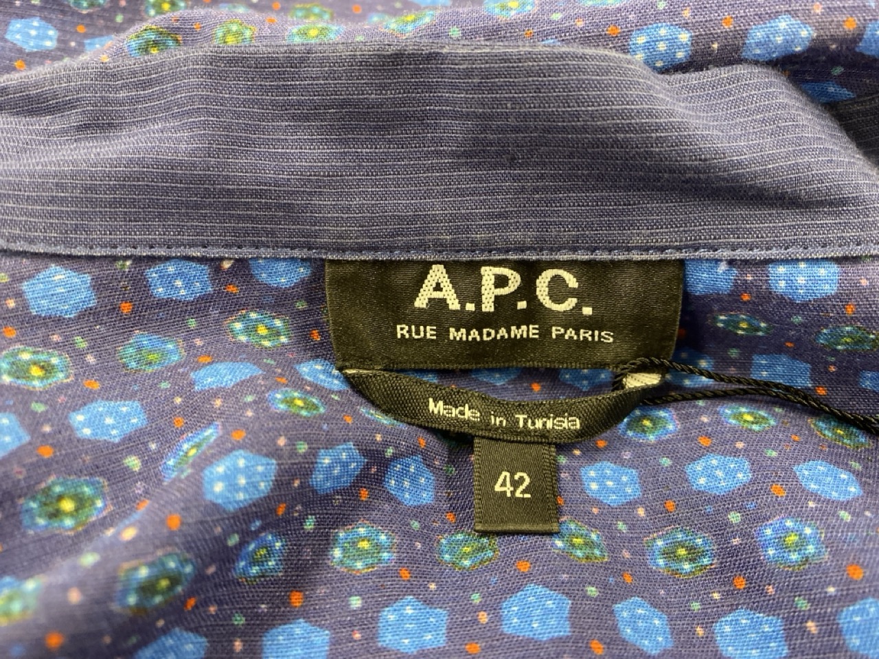 Lot 179  
            Edinburgh SR20 - Delivery Only 

                
A.P.C. ROMY PRINTED DRESS IN BLUE COTTON SIZE 42: LOCATION - RAIL 2