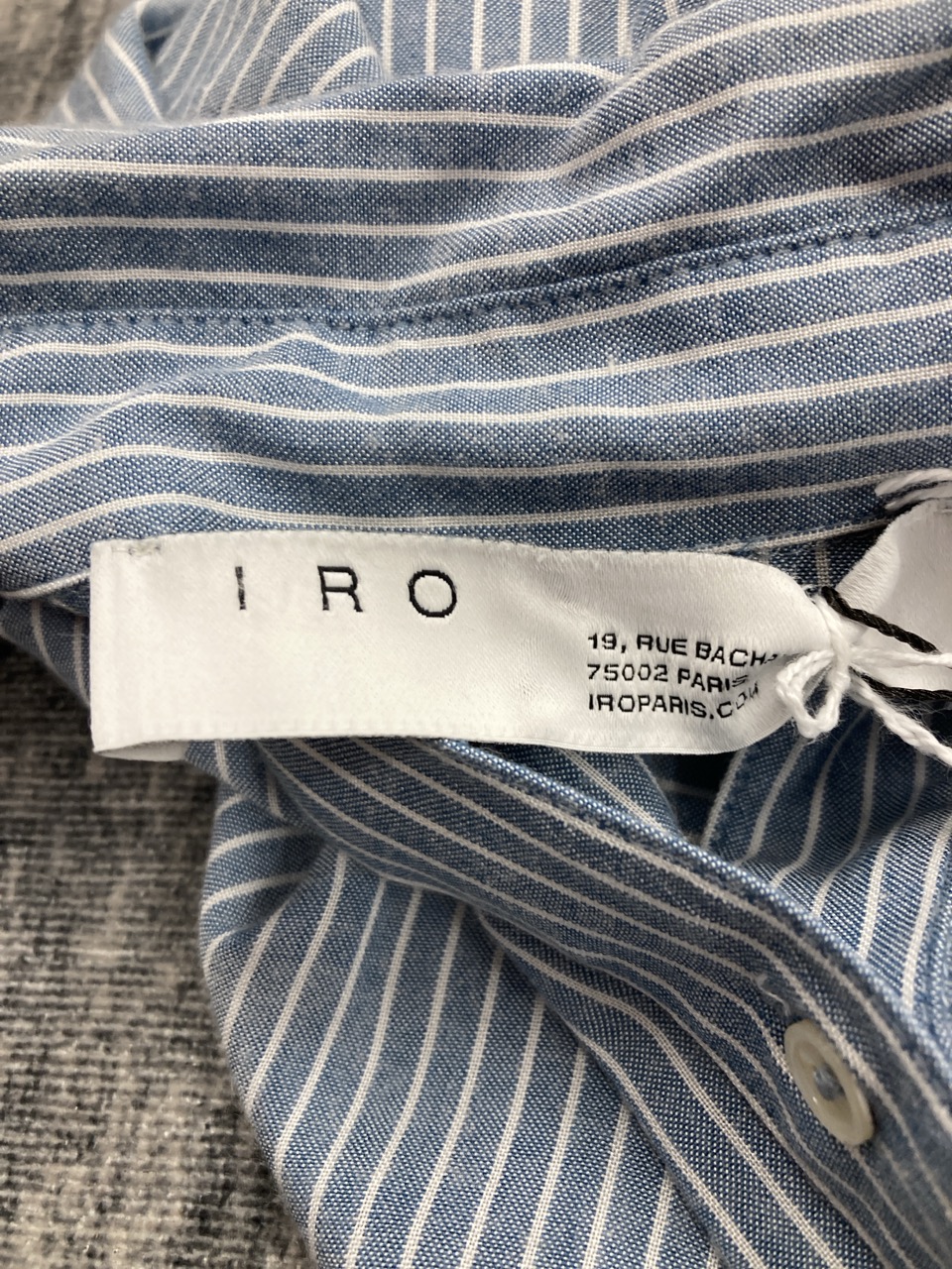 Lot 195  
            Edinburgh SR20 - Delivery Only 

                
IRO STRIPED SHIRT DRESS IN BLUE MODAL SIZE 36: LOCATION - RAIL 2