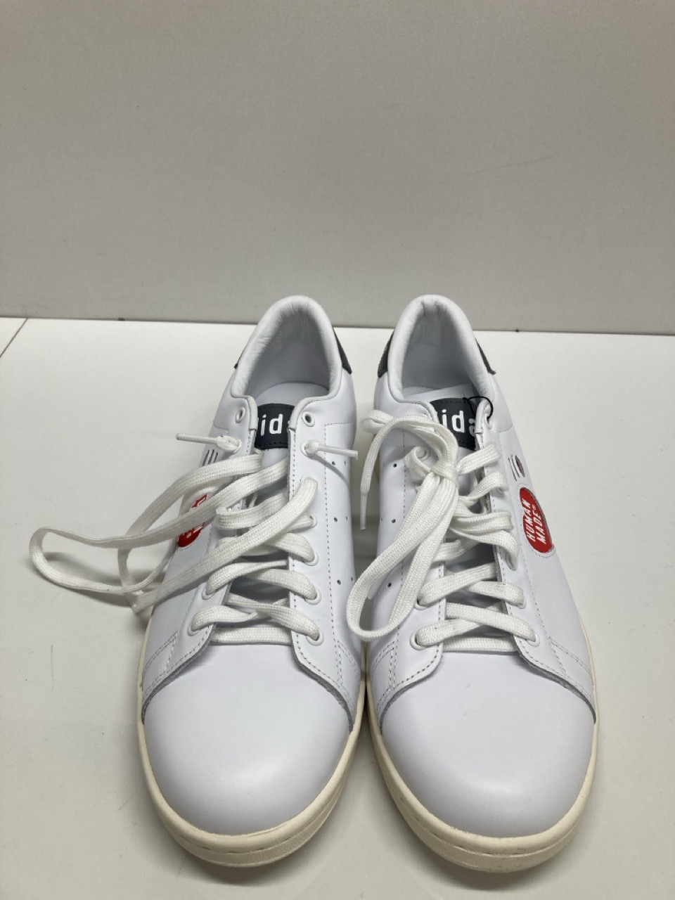 Lot 240  
            Edinburgh SR20 - Delivery Only 

                
ADIDAS  X HUMAN MADE STAN SMITH LOW TOP SNEAKERS IN WHITE LEATHER NO SIZE: LOCATI...