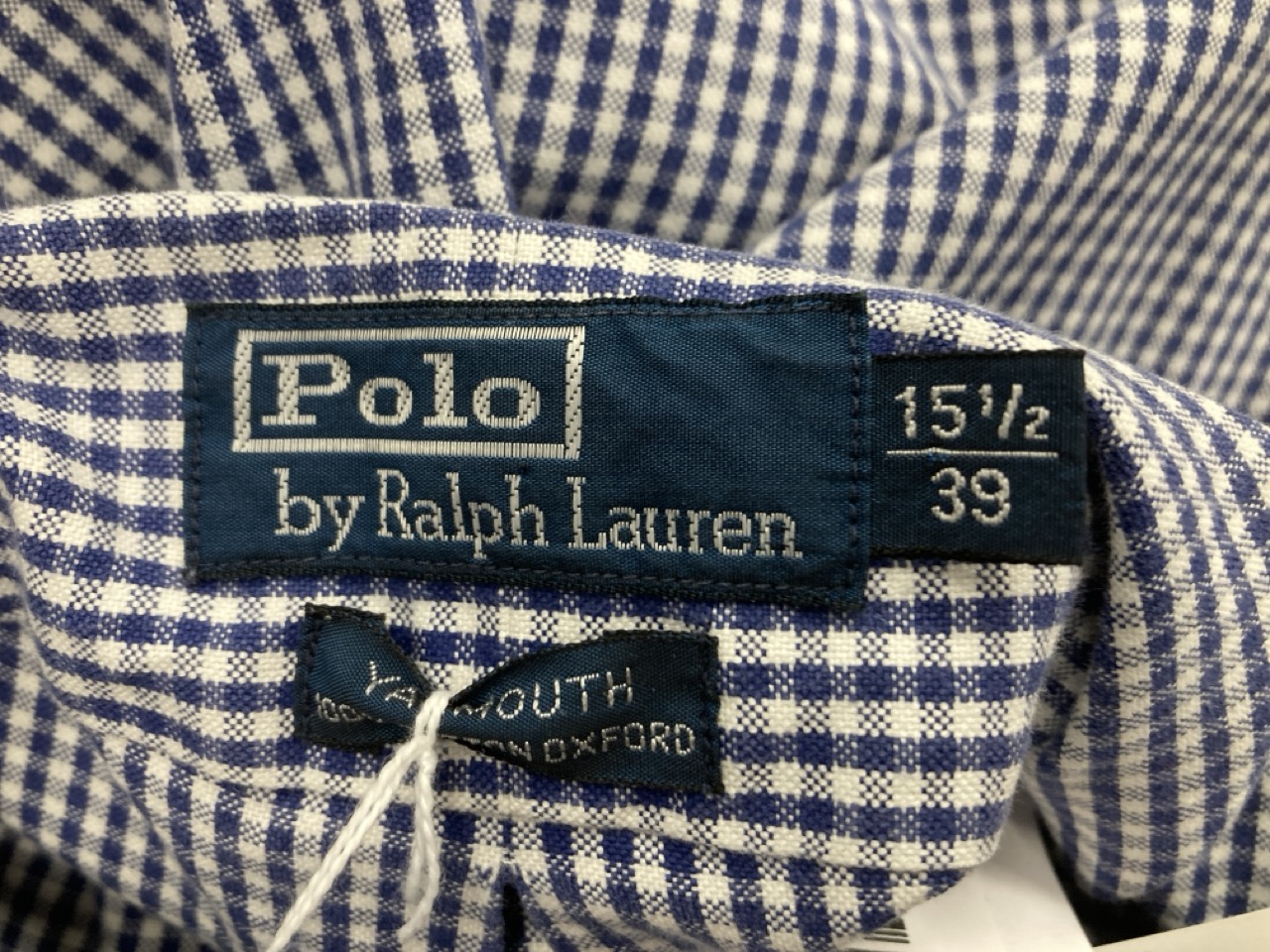 Lot 298  
            Edinburgh SR20 - Delivery Only 

                
POLO RALPH LAUREN GINGHAM CHECK SHIRT IN BLUE OXFORD COTTON SIZE 39: LOCATION - R...