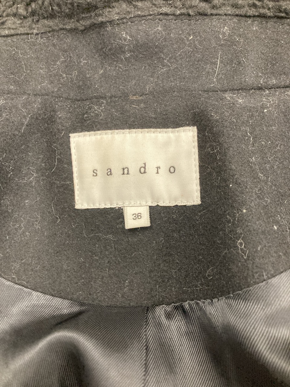 Lot 300  
            Edinburgh SR20 - Delivery Only 

                
SANDRO PARIS SHEARLING BIKER COAT IN BLACK WOOL SIZE 36: LOCATION - RAIL 1
