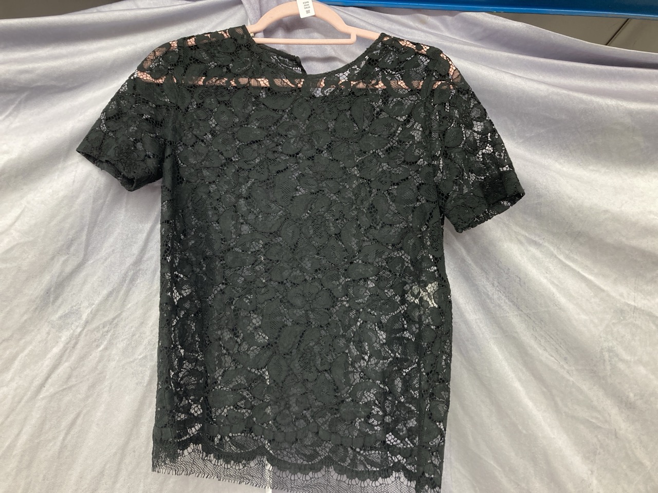Lot 310  
            Edinburgh SR20 - Delivery Only 

                
SANDRO LACE TOP IN BLACK COTTON SIZE 1: LOCATION - RAIL 1