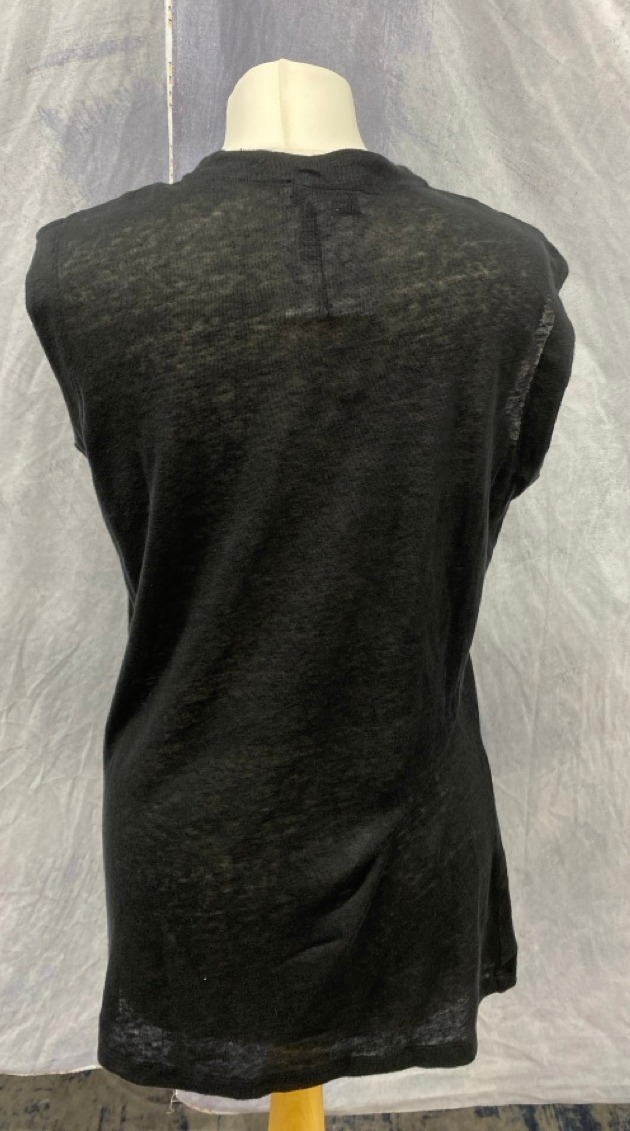 Lot 60  
            Edinburgh SR20 - Delivery Only 

                
IRO TISSA SLUB LACE-UP TOP IN BLACK LINEN SIZE S: LOCATION - RAIL 3
