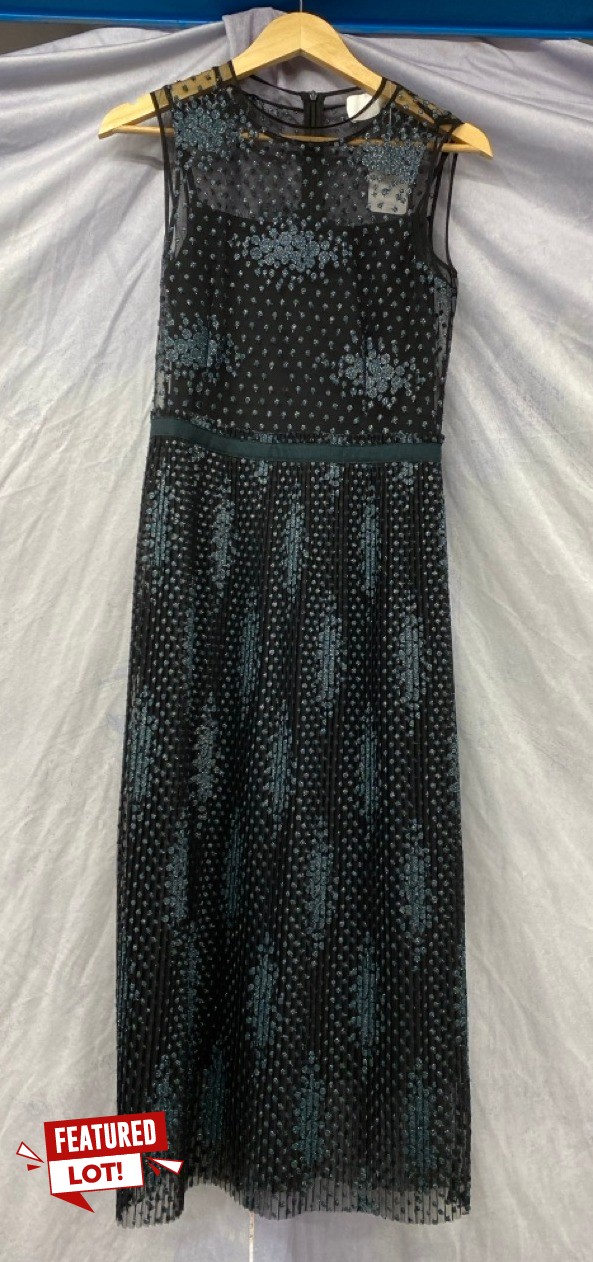 Lot 63  
            Edinburgh SR20 - Delivery Only 

                
BOSS SLEEVELESS EMBROIDERED TULLE DRESS IN BLACK POLYESTER SIZE UK 6: LOCATION - ...