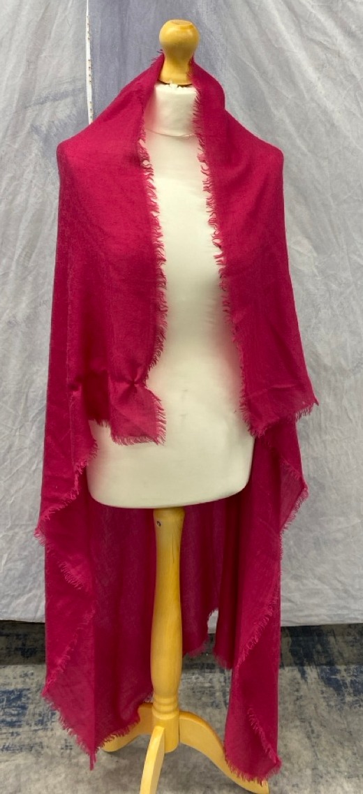Lot 65  
            Edinburgh SR20 - Delivery Only 

                
GUCCI FRINGED SCARF IN PINK COTTON: LOCATION - RAIL 3