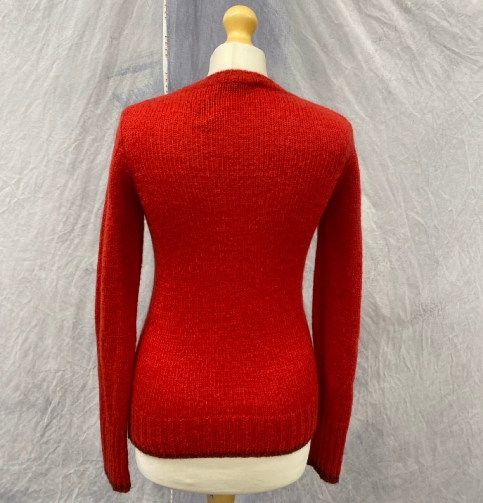 Lot 66  
            Edinburgh SR20 - Delivery Only 

                
MAJE ROUNDNECK KNIT SWEATER IN RED WOOL MOHAIR SIZE 1: LOCATION - RAIL 3