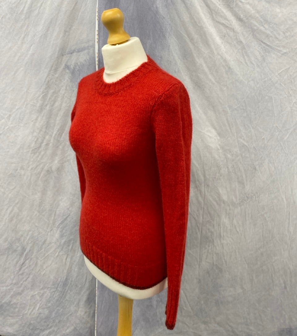 Lot 66  
            Edinburgh SR20 - Delivery Only 

                
MAJE ROUNDNECK KNIT SWEATER IN RED WOOL MOHAIR SIZE 1: LOCATION - RAIL 3