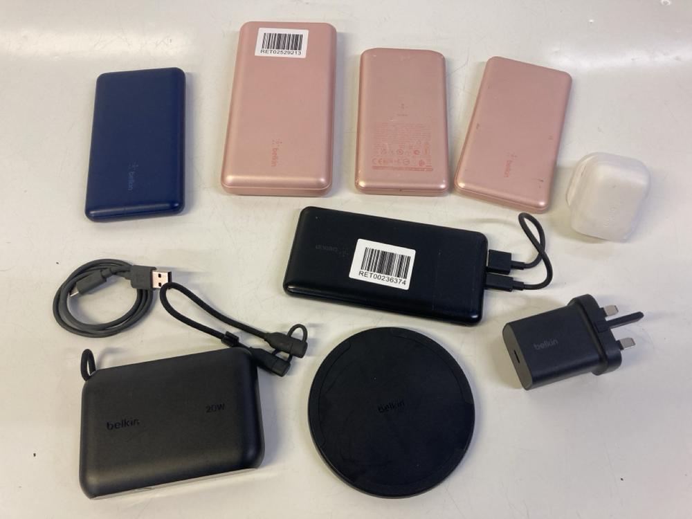 Lot 10  
            Birmingham Premium - Parcel Delivery Only 

                
ASSORTED TECH ITEMS TO INCLUDE BELKIN 20K POWER BANK (ORIGINAL RRP - £140). [JPTB...