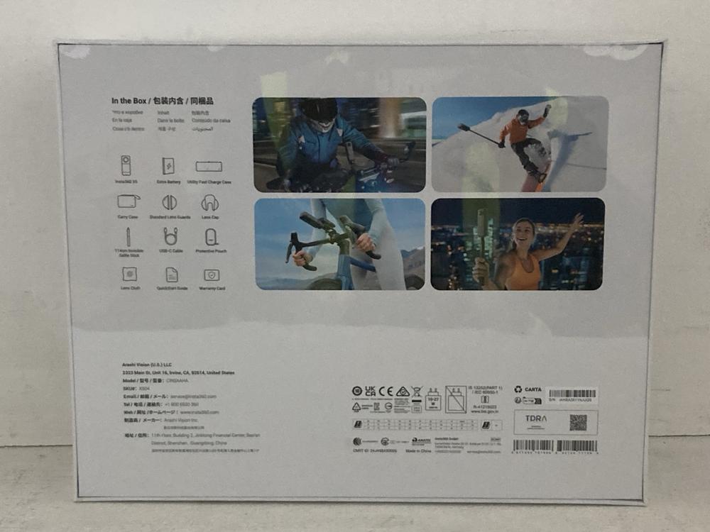 Lot 1  
            Birmingham Premium - Parcel Delivery Only 

                
INSTA 360 X5 ACTION CAMERA (ORIGINAL RRP - £519). (ALL ACCESSORIES) [JPTB7847] (1) - Image 4