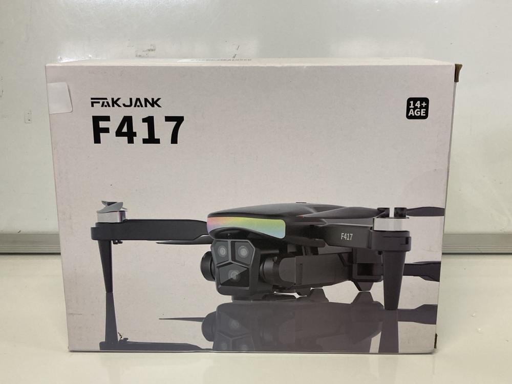 Lot 22  
            Birmingham Premium - Parcel Delivery Only 

                
FAKJANK DRONE WITH CAMERA (ORIGINAL RRP - £239): MODEL NO F417 (PROPELLER, REMOTE... - Image 3