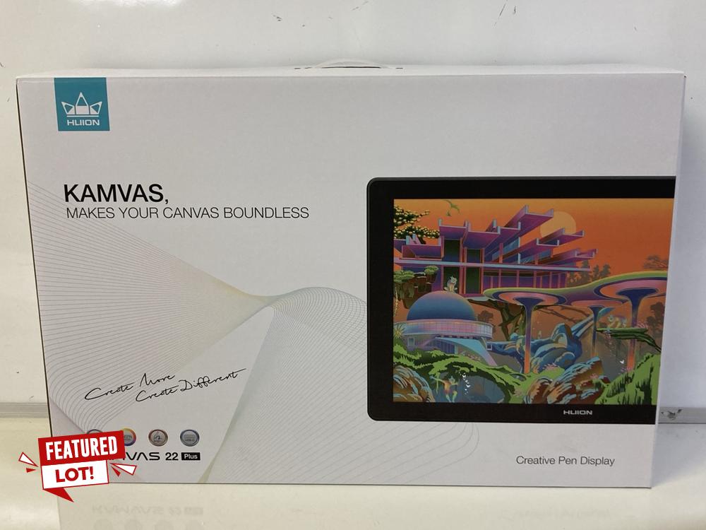 Lot 25  
            Birmingham Premium - Parcel Delivery Only 

                
HUION KAMVAS 22 PLUS CREATIVE PEN DISPLAY (ORIGINAL RRP - £509). (BOXED, POWER CA...
