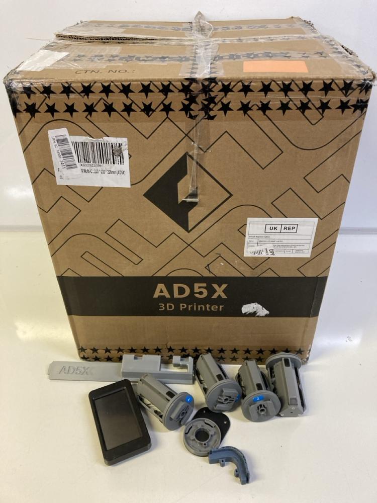 Lot 34  
            Birmingham Premium - Parcel Delivery Only 

                
FLASHFORGE AD5X 3D PRINTER (ORIGINAL RRP - £399). (BOXED) [JPTB7925]