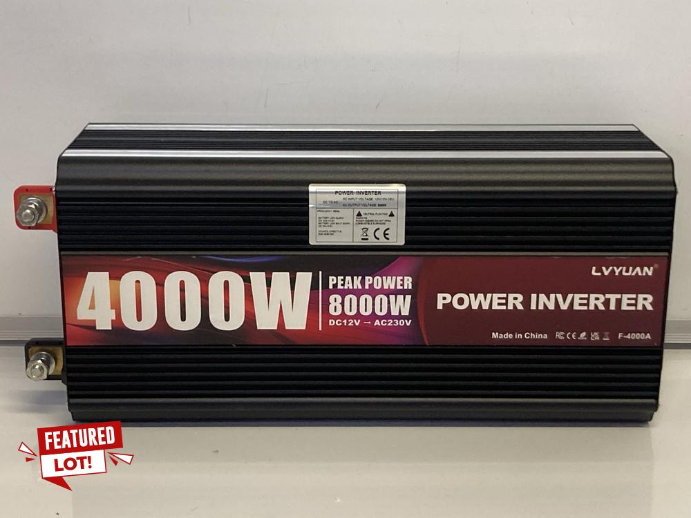 Lot 35  
            Birmingham Premium - Parcel Delivery Only 

                
LVYUAN 4000 W POWER INVERTER (ORIGINAL RRP - £339). (BOXED) [JPTB7945]