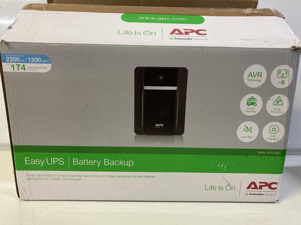 Lot 38  
            Birmingham Premium - Parcel Delivery Only 

                
APC EASY UPS BVX1600LI BACKUP BATTERY (ORIGINAL RRP - £220). (BOXED) [JPTB7917]