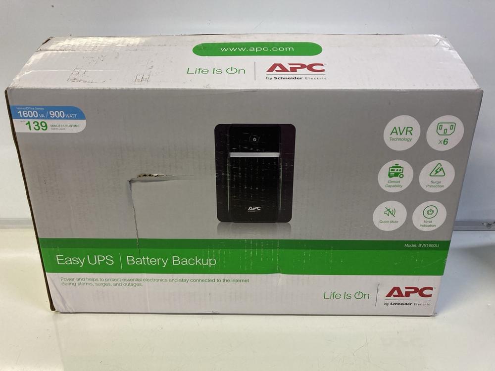 Lot 39  
            Birmingham Premium - Parcel Delivery Only 

                
APC EASY UPS BVX1600LI BACKUP BATTERY (ORIGINAL RRP - £220). (BOXED) [JPTB7919] - Image 4