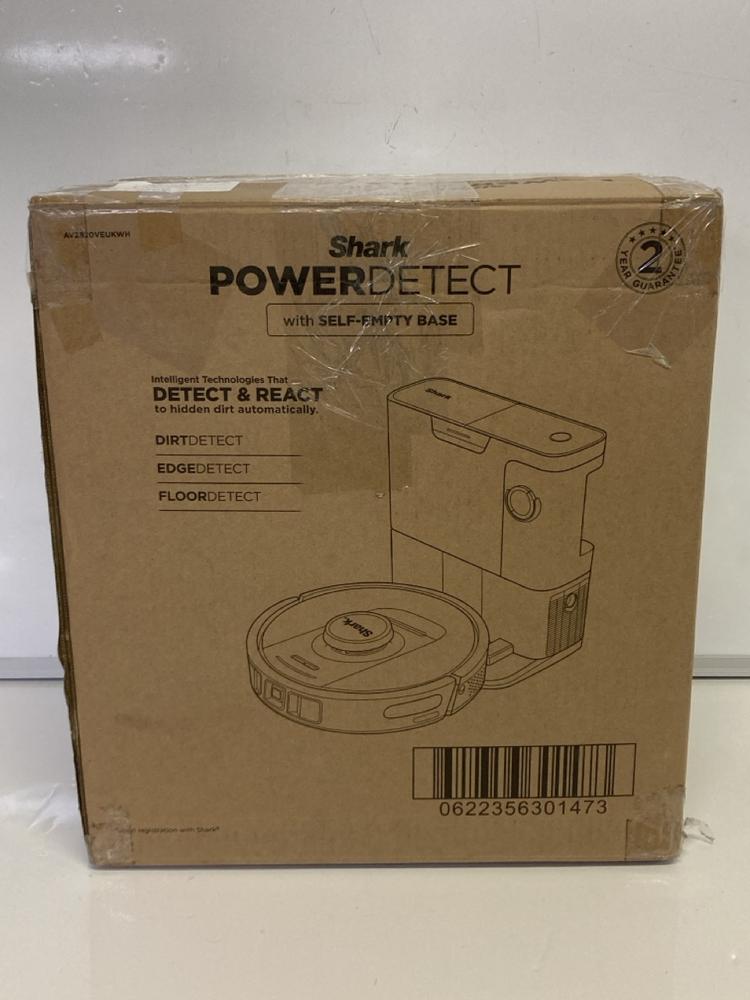 Lot 43  
            Birmingham Premium - Parcel Delivery Only 

                
SHARK POWER DETECT WITH SELF EMPTY BASE ROBOT VACUUM (ORIGINAL RRP - £499.99). (B...